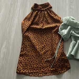 Joie 100% silk animal print top